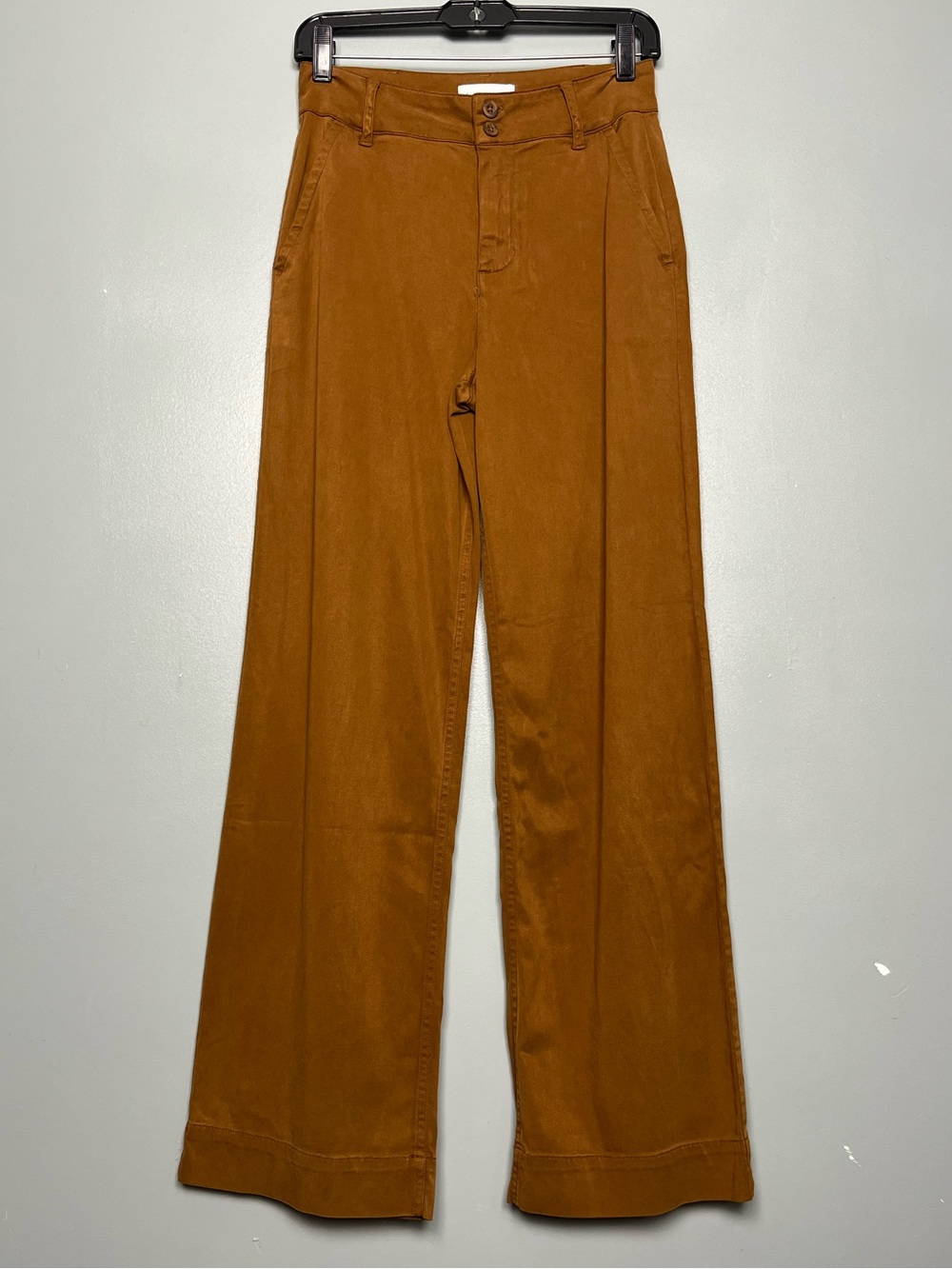 Bella Dahl Wide Leg Straight Trousers Cedar Brown Tan Women’s Size 25
